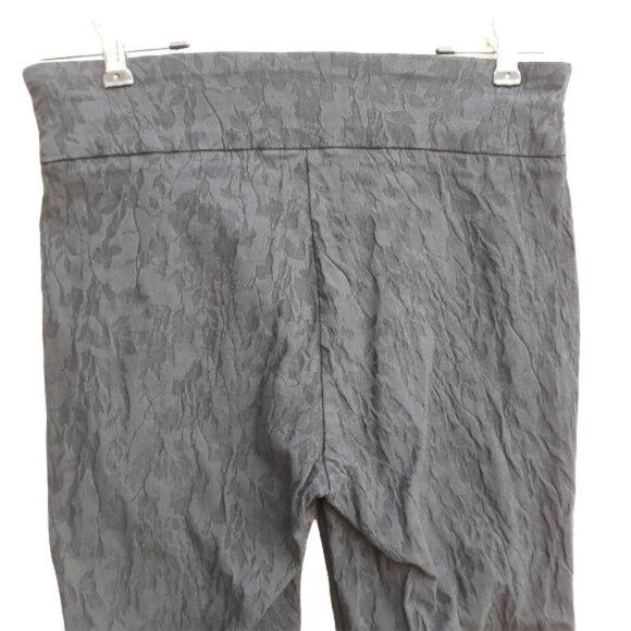 Van Heusen Stretch Extensible Pants Texture Embossed Stretch Cigarette Blk Sz 8S - Picture 9 of 12